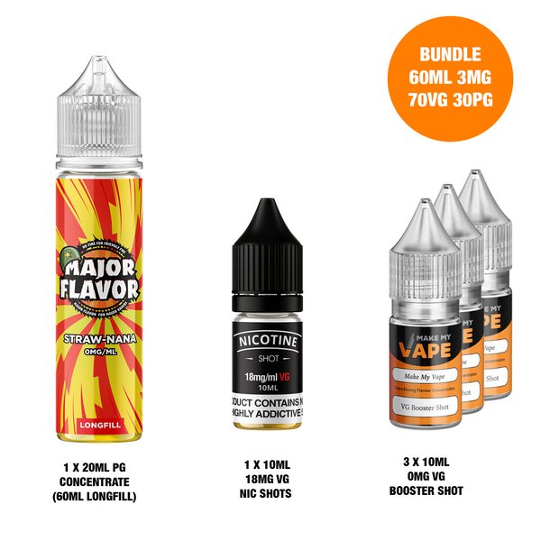 Straw-Nana 60ml Longfill - Major Flavor