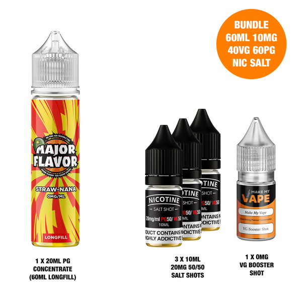 Straw-Nana 60ml Longfill - Major Flavor