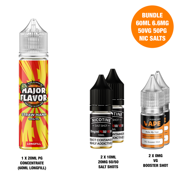 Straw-Nana 60ml Longfill - Major Flavor