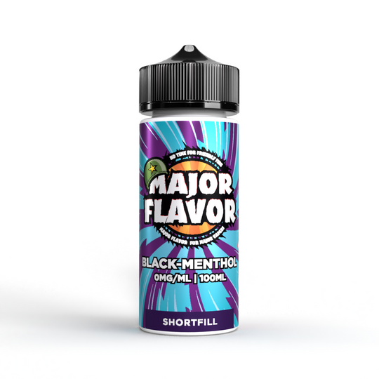 Black Menthol 100ml Shortfill - Major Flavor