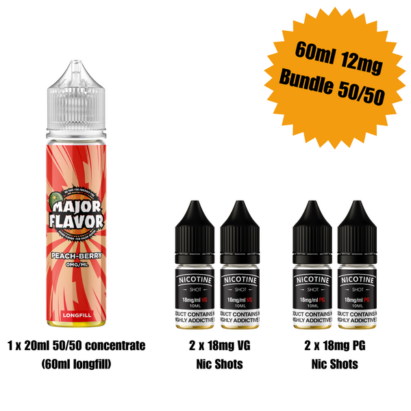 Peach Berry 60ml Longfill - Major Flavor