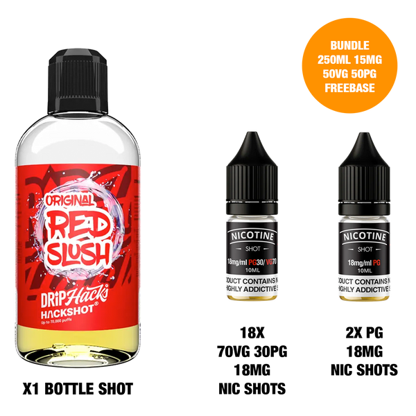 Red Slush - Bottle Shots - Drip Hacks Hackshot - 250ML