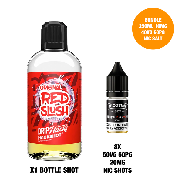 Red Slush - Bottle Shots - Drip Hacks Hackshot - 250ML