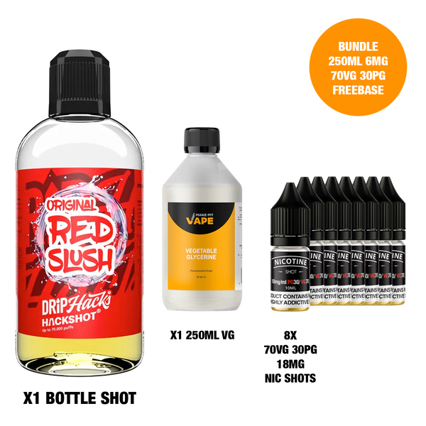 Red Slush - Bottle Shots - Drip Hacks Hackshot - 250ML