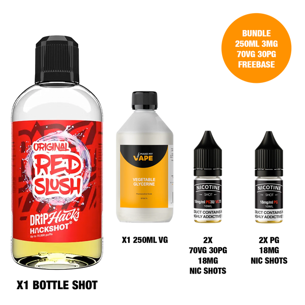 Red Slush - Bottle Shots - Drip Hacks Hackshot - 250ML
