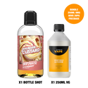 Rhubarb & Custard - Bottle Shots - Drip Hacks Hackshot - 250ML
