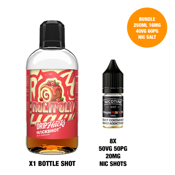 Roly Poly - Bottle Shots - Drip Hacks Hackshot - 250ML
