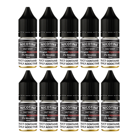 Nicotine Salts Shot 20MG in 50/50 10 Pack
