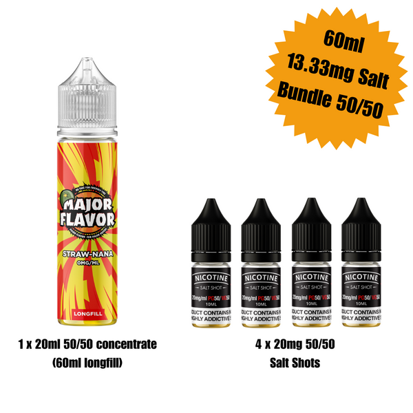 Straw-Nana 60ml Longfill - Major Flavor