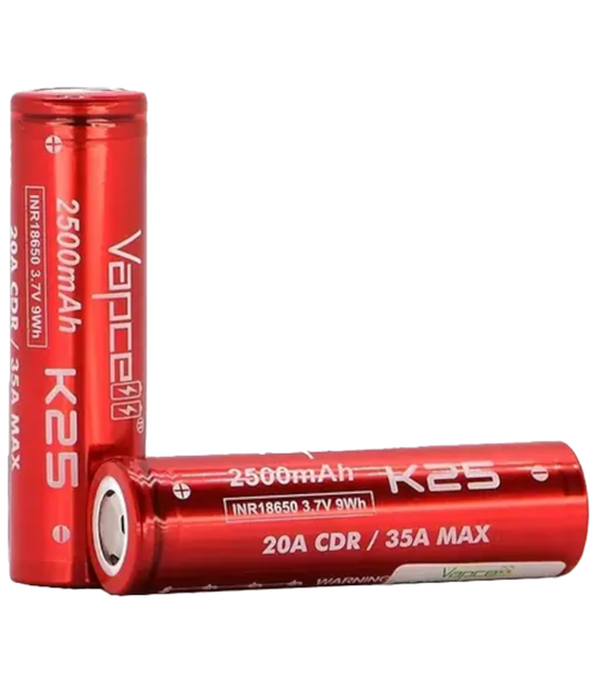 VapCell K25 18650 2500mah Battery Single
