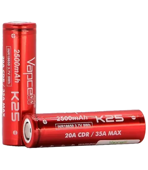 VapCell K25 18650 2500mah Battery Single