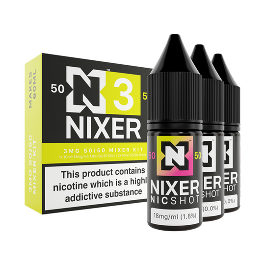 Nixer 3mg Freebase 50/50 Mixer Kit