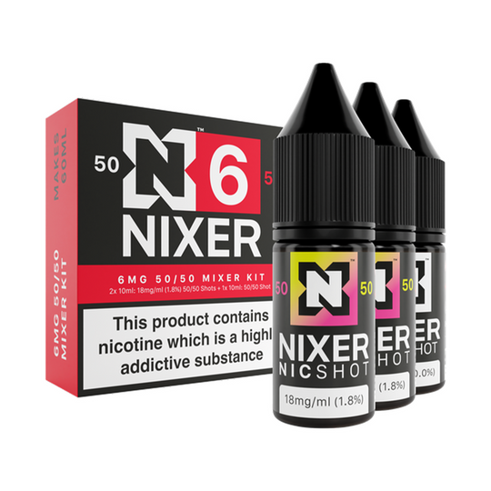 Nixer 6mg Freebase 50/50 Mixer Kit