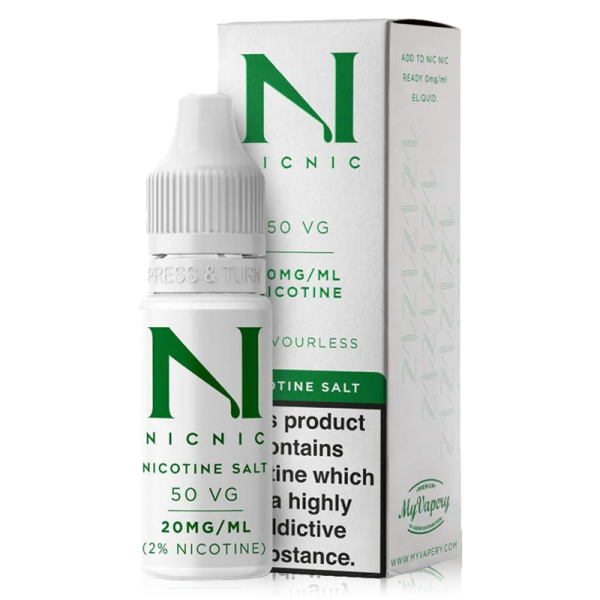 10ml Nicotine Shots By Nic Nic 50VG 20mg salt