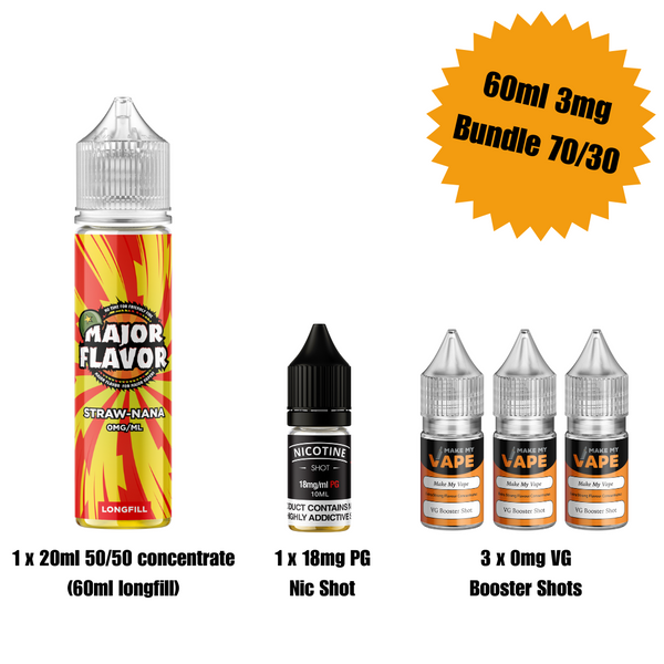 Straw-Nana 60ml Longfill - Major Flavor