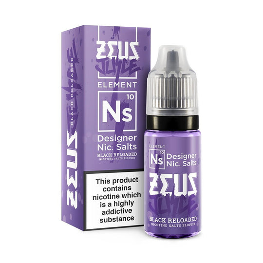 Black Reloaded 50/50 Nic Salt 10ml - Zeus Juice