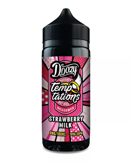 Strawberry Milk - Doozy Vape Temptations 100ml Shortfill